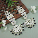 Etnico Gold Plated Traditional Kundan & Pearl Chandbali Earrings For Women (E2861B)