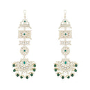Etnico Gold Plated Traditional Kundan & Pearl Chandbali Earrings For Women (E2861G)