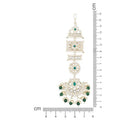 Etnico Gold Plated Traditional Kundan & Pearl Chandbali Earrings For Women (E2861G)