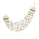 Etnico Gold Plated Multi Strand Earring with Ear Chain Embellished With Pearl For Women/Girls (E2882G)
