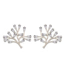Etnico Stylish Latest Fashion Rose Gold Plated Cubic Zirconia American Diamoand Tree of Life Stud Earrings For Women/Girls (E2893)