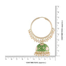 Etnico Gold Plated Traditional Meenakari Pearl Drop Jhumka Earrings for Women (E2915Min)