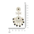 Etnico Gold Plated Traditional Kundan & Pearl Chandbali Earrings For Women (E2927B)