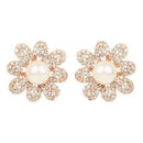 Etnico Rose Gold Plated Cubic Zirconia American Diamoand Combo of 2 Studs Earrings For Women/Girls (E2974-75)