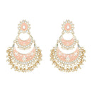 Etnico Gold Plated Traditional Meenakari Kundans & Pearls Earrings For Women (E300Pe)