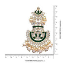 Etnico Gold Plated Traditional Meenakari Kundan & Pearl Chandbali Earrings for Women (E3004G)