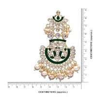 Etnico Gold Plated Traditional Meenakari Kundan & Pearl Chandbali Earrings for Women (E3004G)