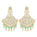 Etnico Gold Plated Traditional Handcrafted Pearl Kundan Beaded Earrings for Women/Girls (E3013Min)
