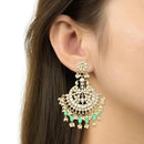 Etnico Gold Plated Traditional Handcrafted Pearl Kundan Beaded Earrings for Women/Girls (E3013Min)