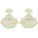 Etnico Gold Plated Traditional Handcrafted Kundan Earrings Adorned with Pearls for Women and Girls (E3015Min)