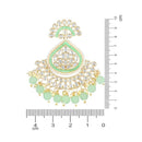 Etnico Gold Plated Traditional Handcrafted Kundan Earrings Adorned with Pearls for Women and Girls (E3015Min)