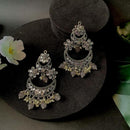 Etnico Gold Plated Traditional Handcrafted Pearl Kundan Beaded Chandbali Earrings for Women/Girls (Style 3)