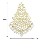 Etnico Gold Plated Traditional Handcrafted Pearl Kundan Beaded Chandbali Earrings for Women/Girls (E3033W)