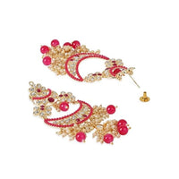 Etnico Gold Plated Traditional Handcrafted Pearl Kundan Beaded Chandbali Earrings for Women/Girls (E3054Q)