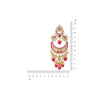 Etnico Gold Plated Traditional Handcrafted Pearl Kundan Beaded Chandbali Earrings for Women/Girls (E3054Q)