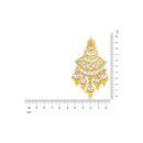 Etnico Gold Plated Traditional Handcrafted Pearl Kundan Beaded Chandbali Earrings for Women/Girls (E3055Y)