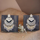 Etnico Gold Plated Traditional Pearl Kundan Beaded Chandbali Earrings for Women/Girls (E3056Gr)
