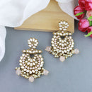 Etnico Gold Plated Traditional Kundan & Stone Studded Chandbali Earrings For Women(E3080Pe)