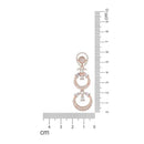 Etnico Stylish Latest Fashion Rose Gold Plated Glittering Crystal AD Stone studded Earrings for Women & Girls (E3087RG)