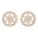 Etnico Stylish Latest Fashion Rose Gold Plated CZ and American Diamond Fashionable Look Stud Earrings For Women/Girls (E3108RG)
