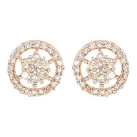 Etnico Stylish Latest Fashion Rose Gold Plated CZ and American Diamond Fashionable Look Stud Earrings For Women/Girls (E3108RG)