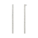 Etnico Silver Plated Sparkling Glamorous CZ and American Diamond Mother's Day Special Tassel Drop Fashionable Earrings for Women