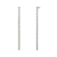 Etnico Silver Plated Sparkling Glamorous CZ and American Diamond Mother's Day Special Tassel Drop Fashionable Earrings for Women