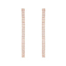 Etnico Sparkling Glamorous Silver Plated CZ and American Diamond Tassel Drop Fashionable Earrings for Women/Girls (E3117-118S) (Style-4)