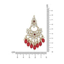 Etnico Gold Plated Traditional Kundan & Pearl Chandbali Earrings For Women (E3156M)