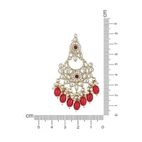 Etnico Gold Plated Traditional Kundan & Pearl Chandbali Earrings For Women (E3156M)