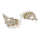 Etnico Gold Plated Traditional Kundan & Pearl Chandbali Earrings For Women (E3156W)