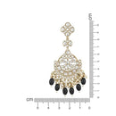 Etnico Gold Plated Traditional Kundan & Pearl Chandbali Earrings For Women (E3157B)