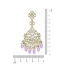 Etnico Gold Plated Traditional Kundan & Pearl Chandbali Earrings For Women (E3157Pu)