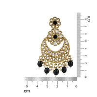Etnico Gold Plated Traditional Handcrafted Kundan Pearl Floral Design Earrings For Women/Girls