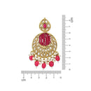 Etnico Gold Plated Traditional Handcrafted Kundan Pearl Chandbali Earrings For Women/Girls