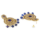 Etnico Gold Plated Traditional Handcrafted Kundan Pearl Floral Design Earrings For Women/Girls