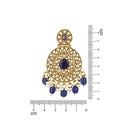 Etnico Gold Plated Traditional Handcrafted Kundan Pearl Floral Design Earrings For Women/Girls
