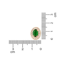 Etnico Stylish Latest Fashion Rose Gold Plated CZ American Diamond Oval Shape Stud Earrings for Women (E3179G)