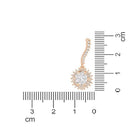 Etnico Stylish Latest Fashion Rose Gold Plated Cubic Zirconia Trendy Stud Earrings For Women (E3180RG)