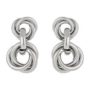 Etnico Latest Fashion Stylish Silver Plated Lightweight Freshwater Pearl Drop Dangler Chunky Studs Earrings For Women (Style 6)