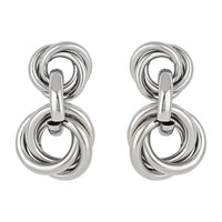 Etnico Latest Fashion Stylish Silver Plated Lightweight Freshwater Pearl Drop Dangler Chunky Studs Earrings For Women (Style 6)