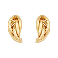 Etnico Latest Trendy Stylish Gold Plated Geometric Twisted Chunky Dangler Earrings for Women and Girls (E3193FL) (Style3)