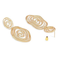 Etnico Gold Plated Trendy Chunky Dangle Earrings For Women/Girls