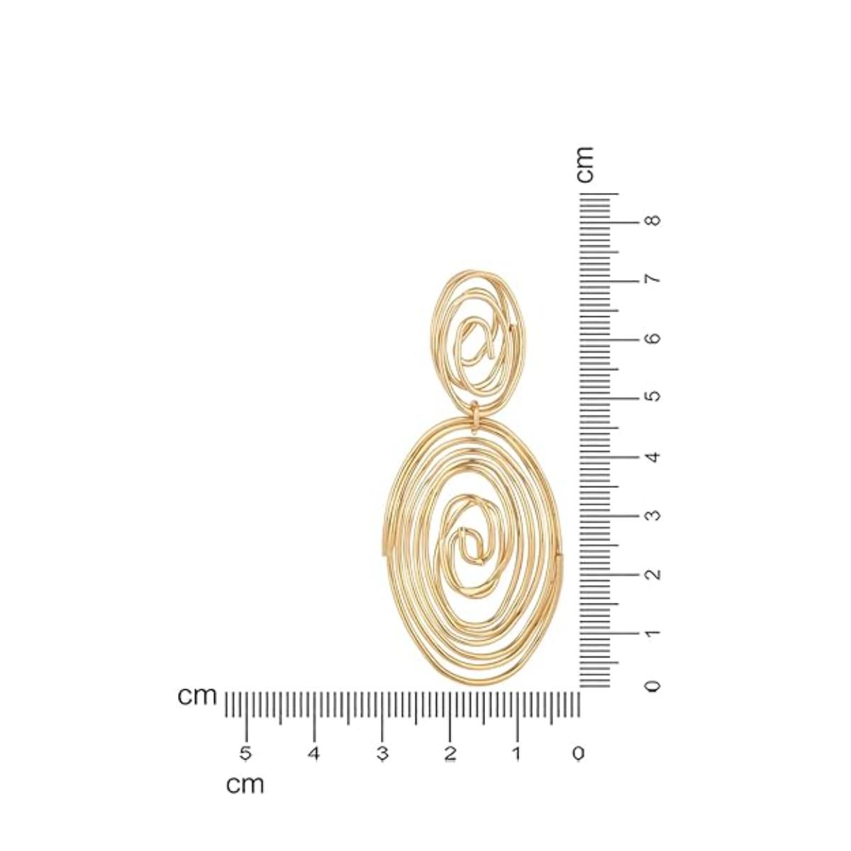 Etnico Gold Plated Trendy Chunky Dangle Earrings For Women/Girls