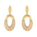 Etnico Latest Trendy Stylish Gold Plated Geometric Twist Chunky Stud Earrings for Women and Girls (Style 3)