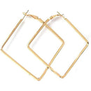 Etnico Gold Plated Square Shaped Earrings For Women (3206FL)