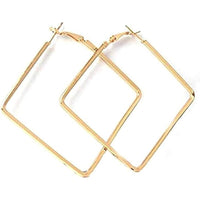 Etnico Gold Plated Square Shaped Earrings For Women (3206FL)