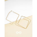 Etnico Gold Plated Square Shaped Earrings For Women (3206FL)