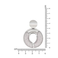 Etnico Latest Fashion Stylish Silver Plated Round Shape Chunky Dangler Earrings For Women