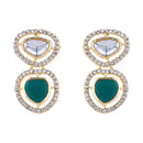 Etnico Gold Plated Latest Fashion Stylish Contemporary Stud Drop Earring For Women (E3239G)
